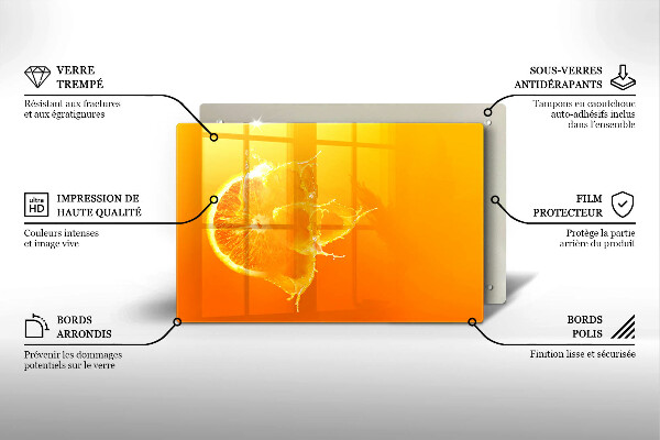 Induction hob protector Juicy fruit of orange