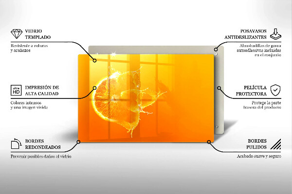 Induction hob protector Juicy fruit of orange