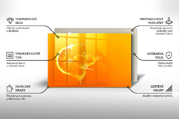 Induction hob protector Juicy fruit of orange