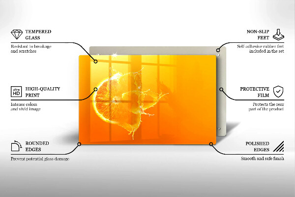 Induction hob protector Juicy fruit of orange