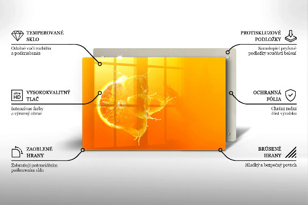 Induction hob protector Juicy fruit of orange