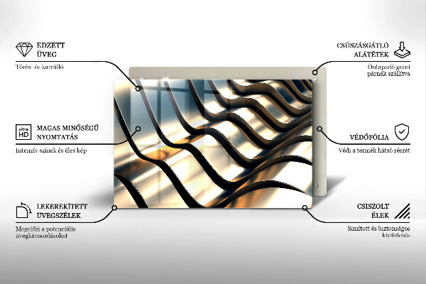 Induction hob protector 3D metal shapes