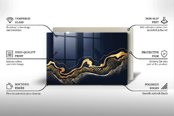 Worktop saver Abstraction golden lines