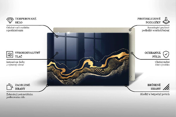 Worktop saver Abstraction golden lines