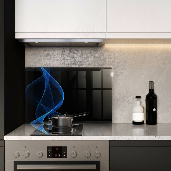 Induction hob protector Blue smoke lines