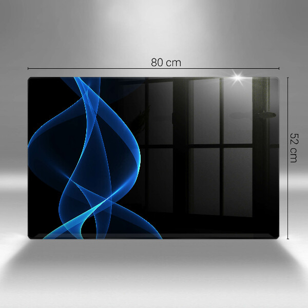 Induction hob protector Blue smoke lines