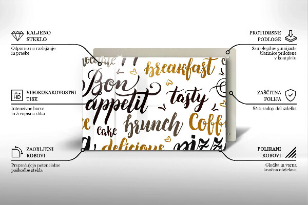 Induction hob protector Text Bon Appetit