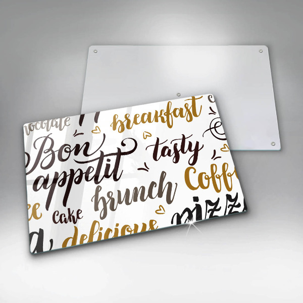 Induction hob protector Text Bon Appetit