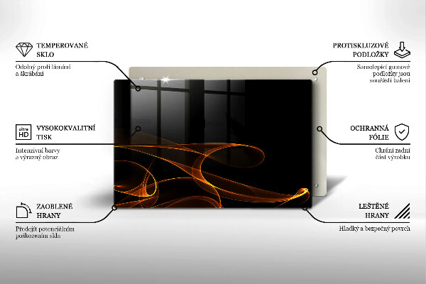 Induction hob protector Abstract lines