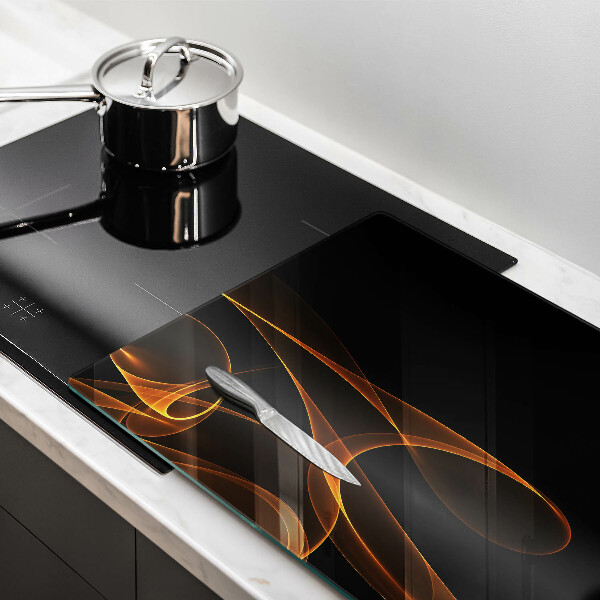 Induction hob protector Abstract lines