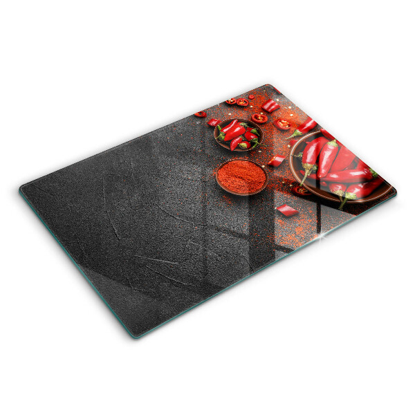 Induction hob protector Red chili peppers