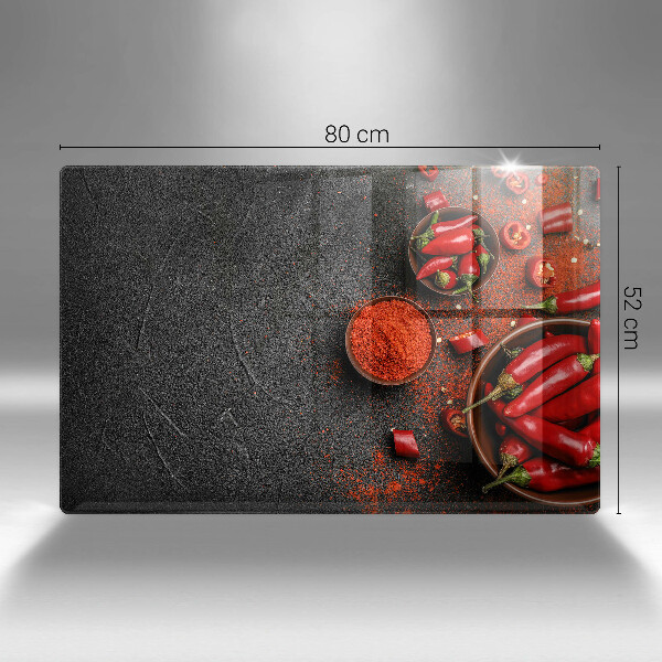 Induction hob protector Red chili peppers