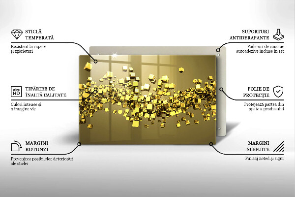 Induction hob cover Abstraction 3D geometry
