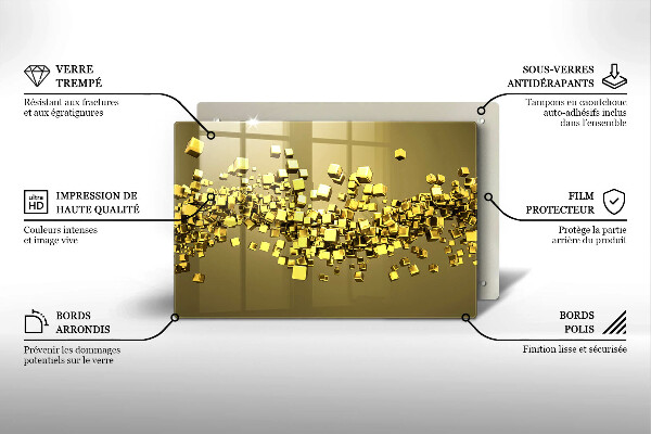 Induction hob cover Abstraction 3D geometry