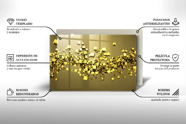 Induction hob cover Abstraction 3D geometry