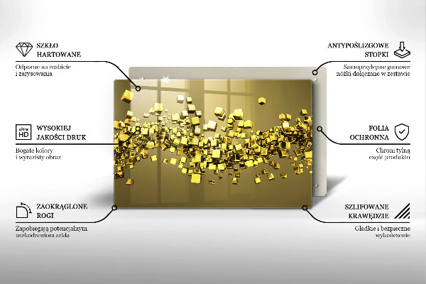 Induction hob cover Abstraction 3D geometry