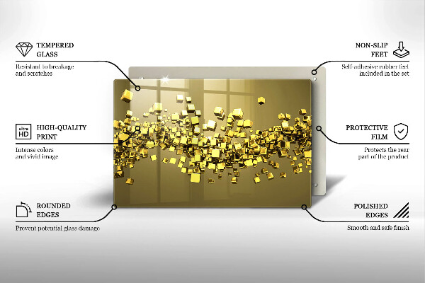 Induction hob cover Abstraction 3D geometry