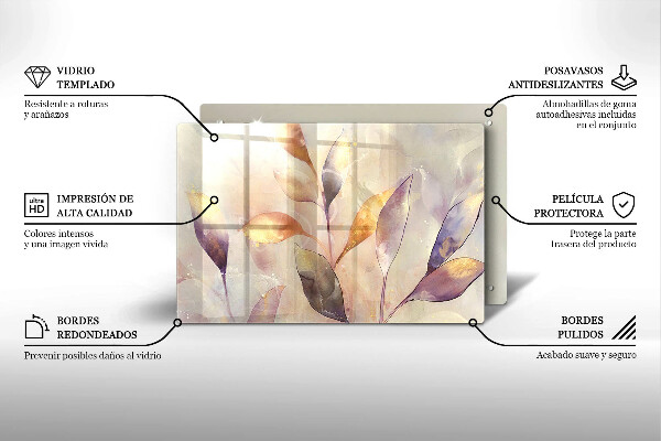 Worktop saver Painted boho leaves