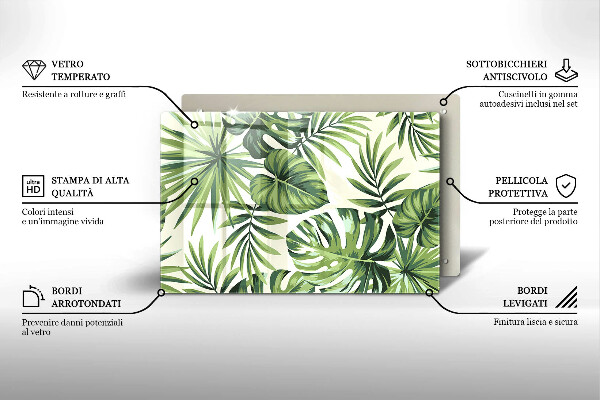 Worktop saver Illustration of the Monstera leaves