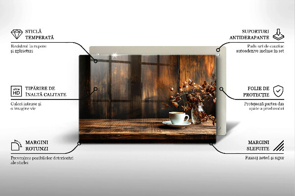 Worktop saver Coffee cup and wood