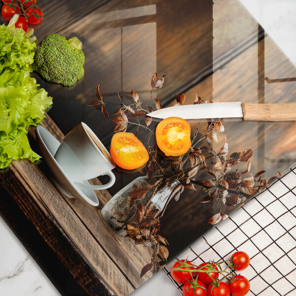 Worktop saver Coffee cup and wood