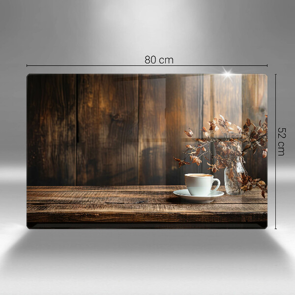 Worktop saver Coffee cup and wood