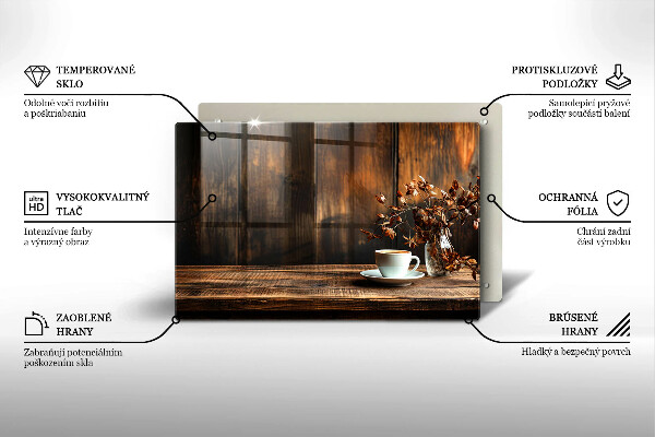 Worktop saver Coffee cup and wood