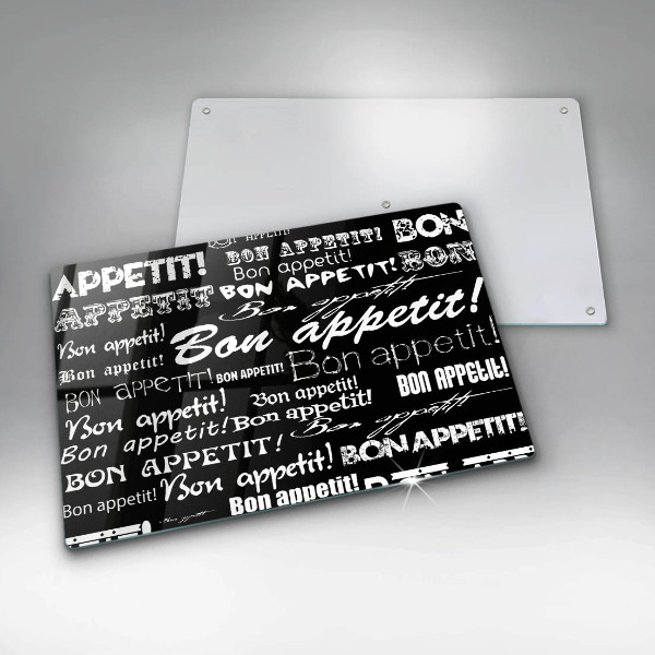 Induction hob cover Kitchen text Bon Appetit