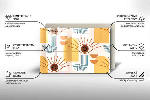 Worktop saver Boho pattern eyes