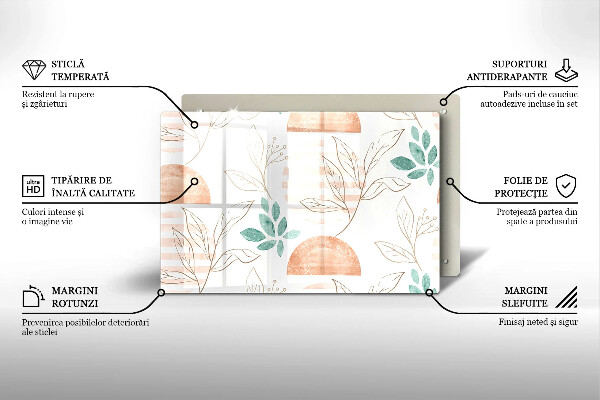 Worktop saver Boho pattern leaves