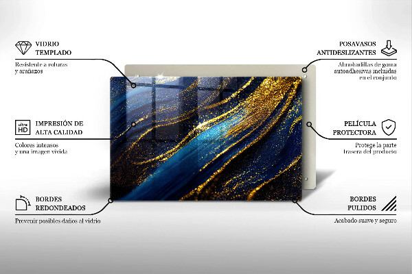 Worktop saver Navy blue abstraction