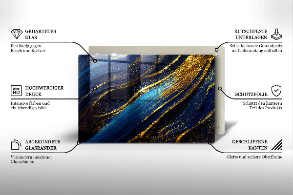 Worktop saver Navy blue abstraction