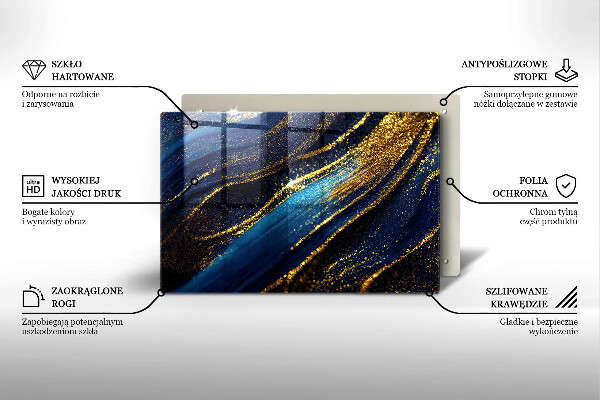 Worktop saver Navy blue abstraction