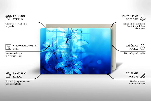 Worktop saver Blue flowers