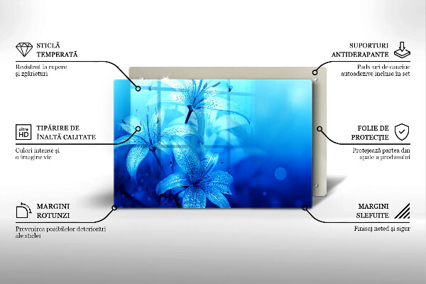 Worktop saver Blue flowers