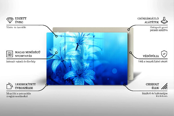 Worktop saver Blue flowers