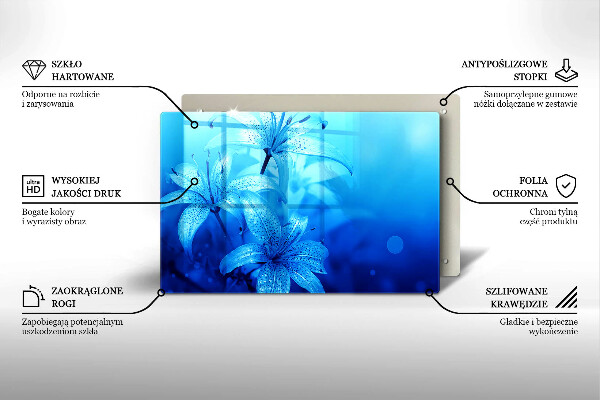 Worktop saver Blue flowers