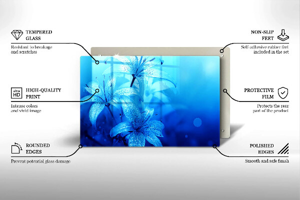 Worktop saver Blue flowers