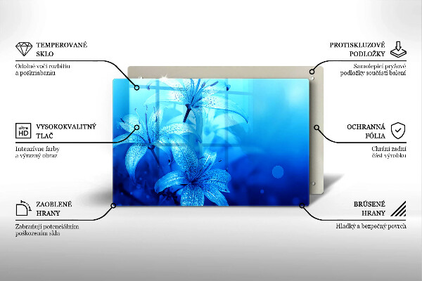 Worktop saver Blue flowers