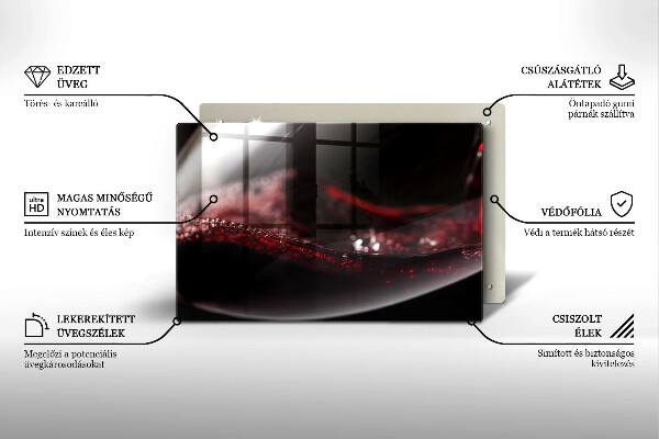 Worktop saver Red wine glass