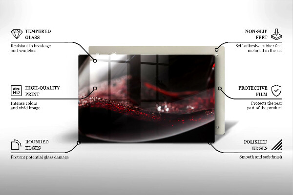 Worktop saver Red wine glass