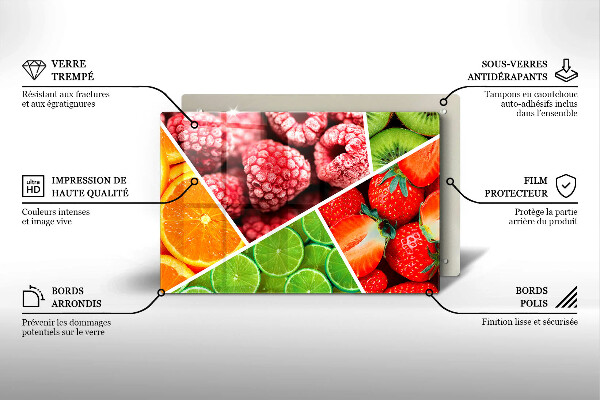 Work surface savers Colorful fruit