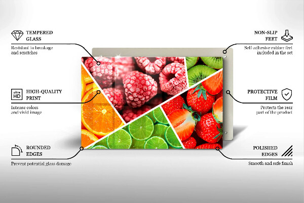 Work surface savers Colorful fruit