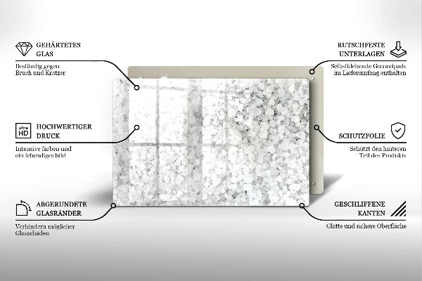 Work surface savers Salt crystals
