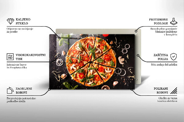 Work surface savers Pizza with mushrooms