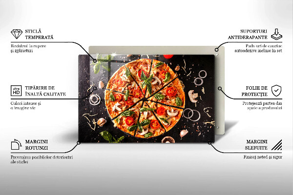 Work surface savers Pizza with mushrooms