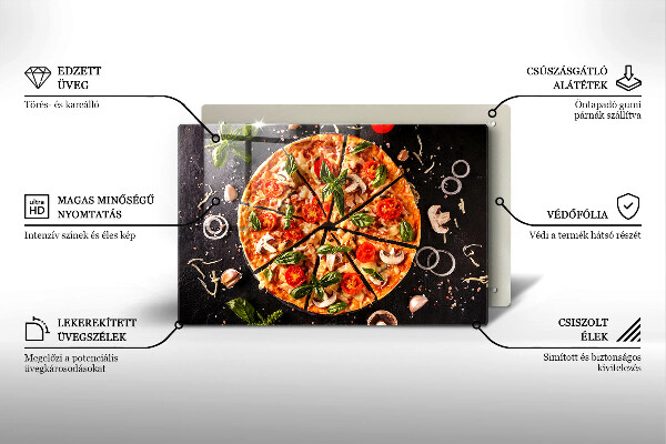 Work surface savers Pizza with mushrooms