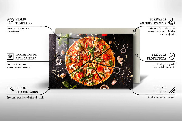 Work surface savers Pizza with mushrooms