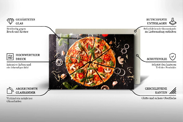 Work surface savers Pizza with mushrooms