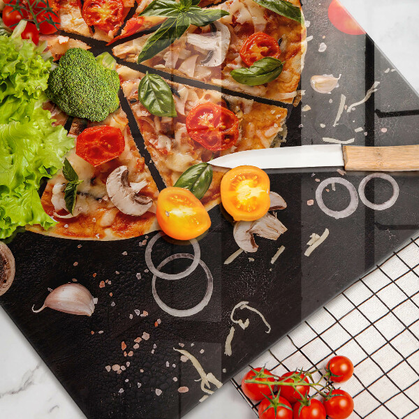 Work surface savers Pizza with mushrooms